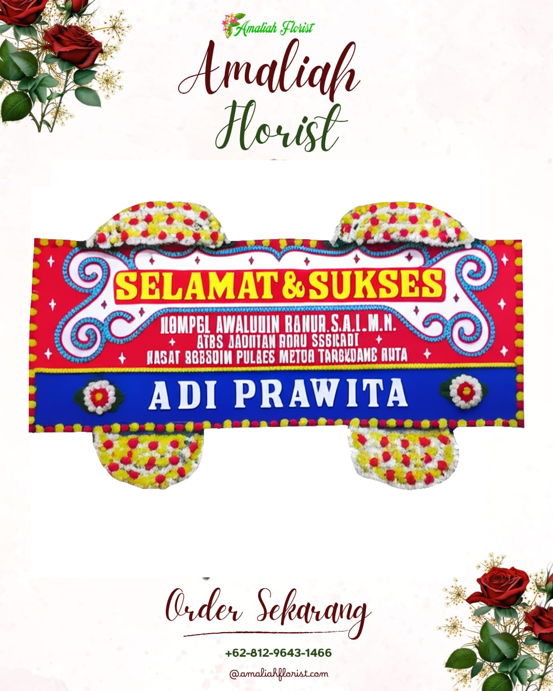 Papan Bunga Ucapan Selamat Donorojo