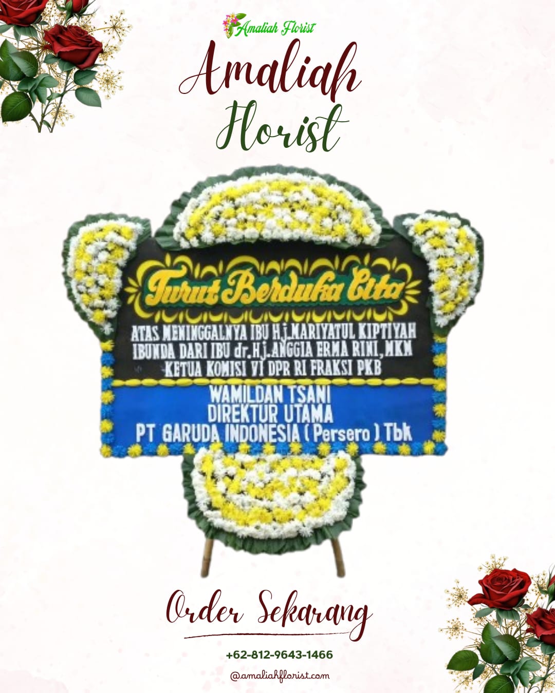 Papan Bunga Duka Donorojo